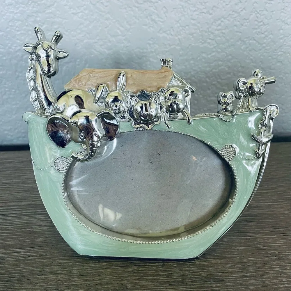 Noah’s Ark Sage Green Baby Picture Frame